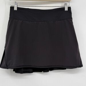 Lululemon Black Run Pace Setter Skirt Ruffle Tennis Golf Skort Size 4